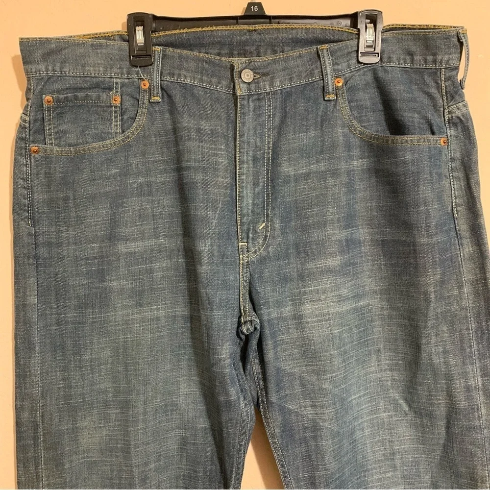 Levi's 569 Men’s Denim Jeans 38x32 Blue 100% Cotton Straight Loose Fit Med Wash